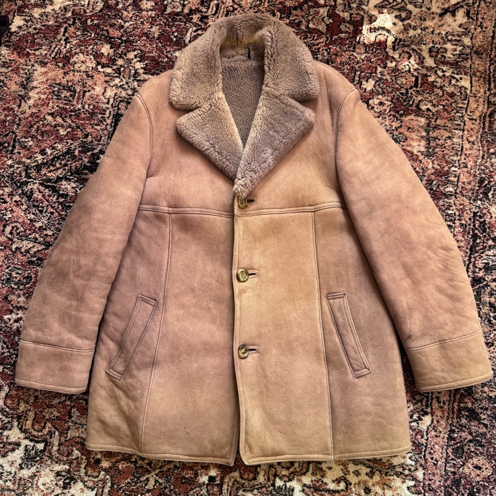 Vintage Real Lambskin Shearling Coat